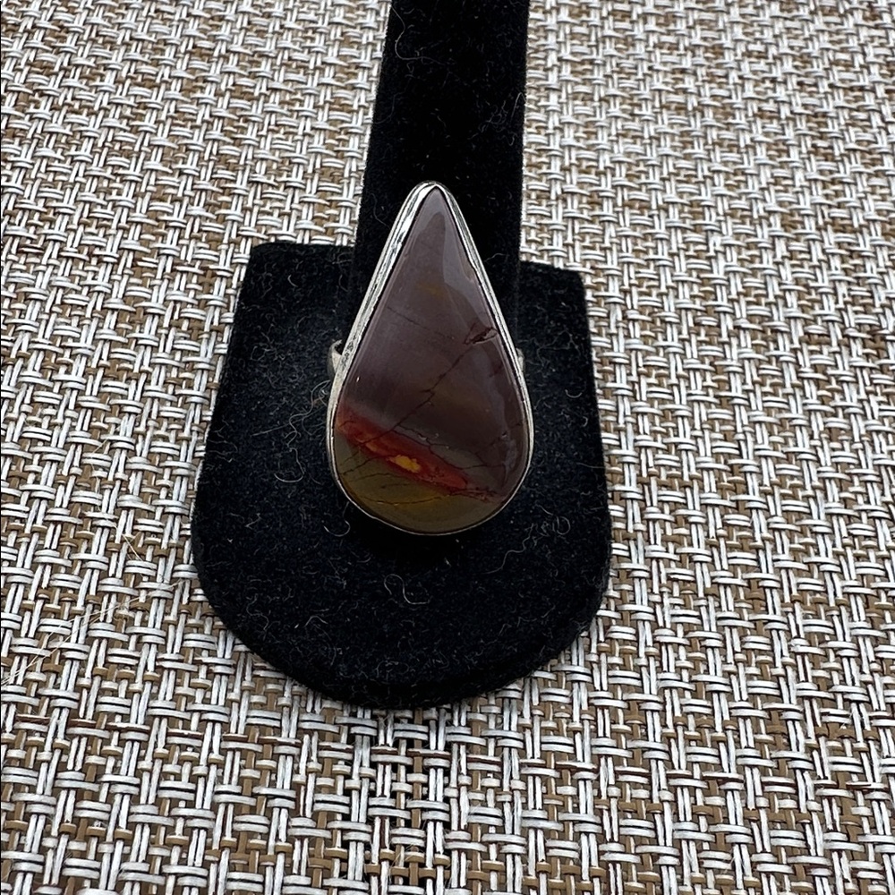 Mookaite Sterling Overlay Ring